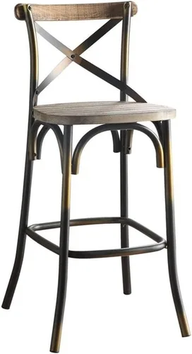 Vista 7 de Acme Furniture Zaire Silla de bar, nogal/negro antiguo