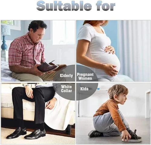Vista 3 de ZOMAKE Bocina de plástico para zapatos, bocinas de viaje para hombres, mujeres, personas mayores y niños - Cuchara para zapatos - Ayudante