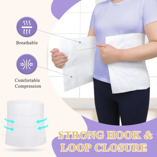 Vista 4 de Zelen Faja abdominal después de la cirugía para después de la histerectomía, faja abdominal bariátrica, faja abdominal bariátrica, faja de estómago