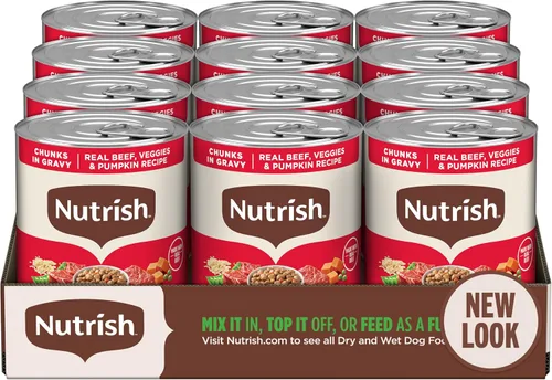 Vista 15 de Nutrish Whole Health Blend Trozos en Salsa Paquete Variado Comida Húmeda para Perros, Lata de 13 oz., 12 Unidades (Rachael Ray)