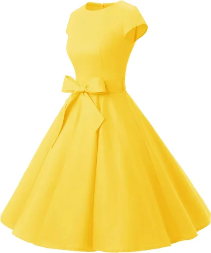 Vista 37 de Dressystar - Vestidos clásicos de fiesta con mangas casquillo, estilo Rockabilly y retro de la década de 1950