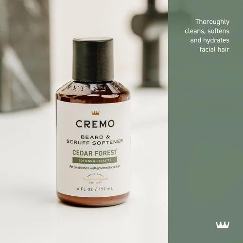 Vista 2 de Cremo Cedar Forest Suavizante para Barba y Vello Facial Áspero, Suaviza y Acondiciona el Vello Facial Áspero de Todas las Longitudes en Solo 30