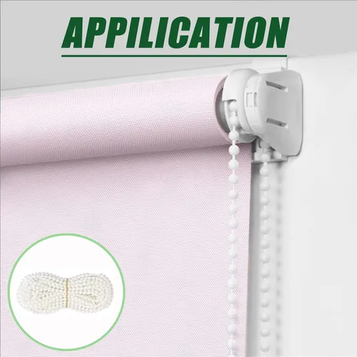 Vista 5 de Cable de cadena de plástico con cuentas de 32.8 ft, persiana enrollable vertical romana, reparación de cadena con 10 clips de conector versión