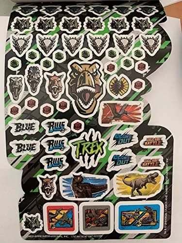 Vista 4 de Jurassic World - Colección de calcomanías - Incluye más de 150 calcomanías - 4 hojas