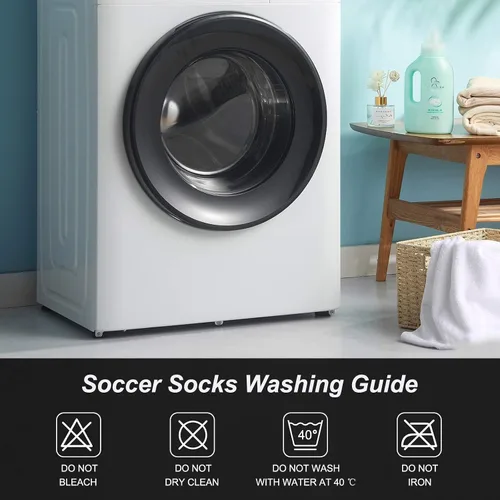 Vista 6 de Quainess Mill Calcetines de fútbol para hombre antideslizantes antideslizantes almohadillas de agarre para fútbol