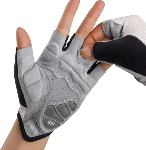 Vista 3 de Kadacha Guantes de ciclismo para hombres y mujeres guantes de bicicleta de carreteramontaña antideslizantes absorbentes acolchados guantes