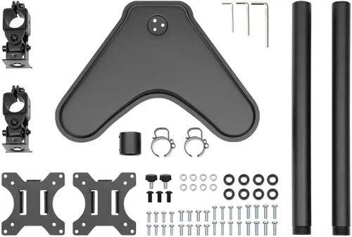 Vista 6 de Monoprice Soporte de montaje de escritorio doble inclinable ajustable para LCD LED (máximo 33 libras, 10 ~ 23 pulgadas) - Negro