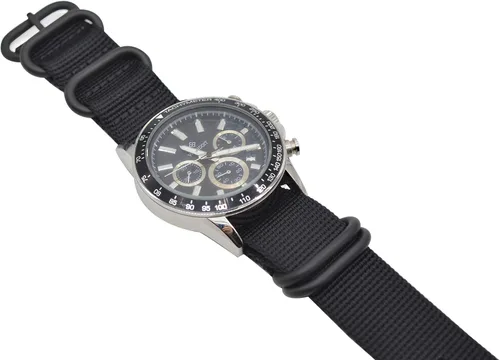 Vista 4 de ArtStyle - Correa para reloj de nailon balístico y con hebilla negra de alta gama (acabado mate)