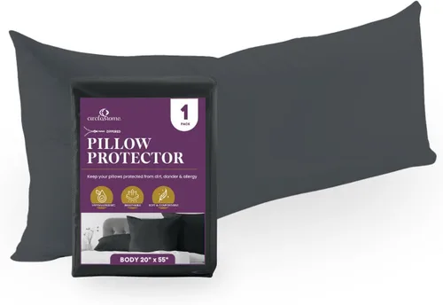Vista 79 de CirclesHome Juego de 4 protectores de almohada estándar con cremallera, fundas de almohada transpirables 100% algodón, protegen las almohadas