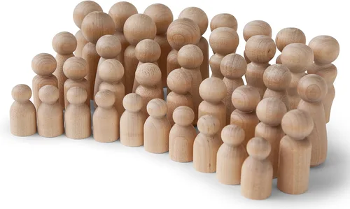 Vista 3 de Cuerpos de muñeca sin terminar, de madera de abedul y madera de arce, set de artista para pintar y personalizar figuras, ideal para manualidades