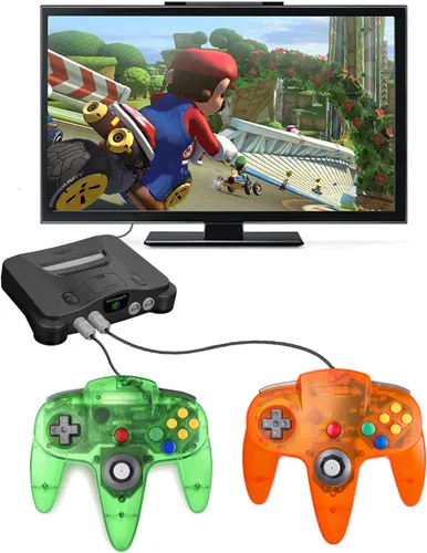Vista 6 de Paquete de 3 controladores clásicos N64, suily Retro N64 Gaming con cable con cable y joystick Plug & Play (sin versión USB)