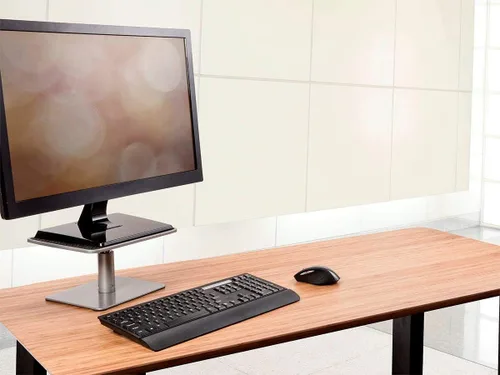 Vista 6 de Monoprice Soporte elevador universal para monitor, eleva monitores de 4.6 a 6.5 pulgadas, acabado plateado, colección Workstream