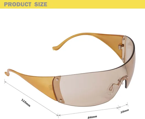Vista 5 de mosanana Y2K - Gafas de sol envolventes para mujeres y hombres, mod. VOLVER
