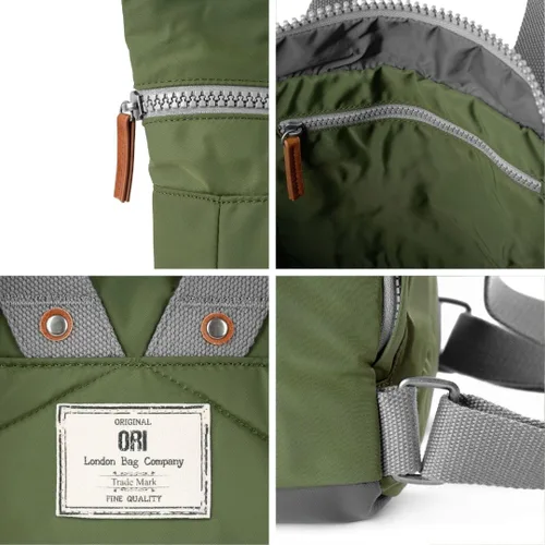 Vista 3 de ORI LONDON Mochila Rolltop para hombre y mujer - Mochila de viaje mediana de nailon para portátil y accesorios - The Canfield, Palta, Mediana