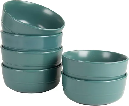 Vista 10 de Double Line - Taza de 3.75 pulgadas/12 onzas, juego de 6, azul cobalto
