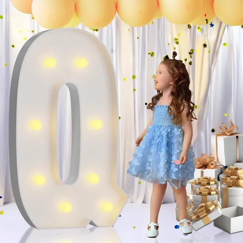 Vista 36 de IMPRSV Letras de mosaico iluminadas de marquesina, 4 pies para globos y fiestas, decoración de kit de arco