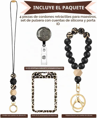 Vista 2 de Woanger 4 cordones para profesores para credencial de identificación