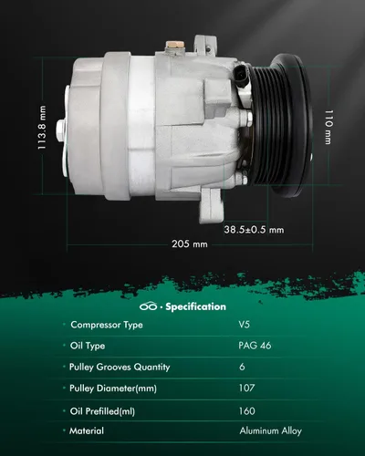Vista 61 de SCITOO Compresor de CA para T-oyota Yaris 1.5L 2007 2008 2009 2010 2011 2012 2013 AC Compressor 639839 157318 158318 6512467