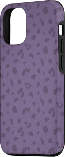 Vista 2 de Funda transparente para iPhone 12/12 Pro con estampado de leopardo, guepardo y animal, color morado