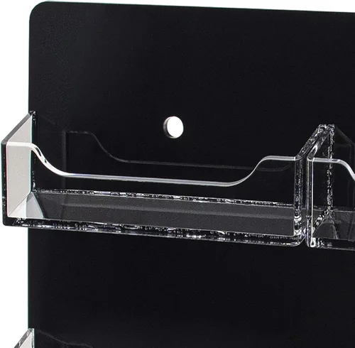 Vista 5 de Marketing Holder - Soporte para tarjetas de visita colgante con herrajes para 6 bolsillos organizadores para membresía de regalo o tarjetas