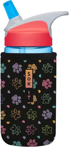 Vista 28 de Sok It BotlSok Funda para botella de agua con cubierta de neopreno aislante (Floral abstracto, se ajusta a CamelBak o Nalgene de 12 onzas)