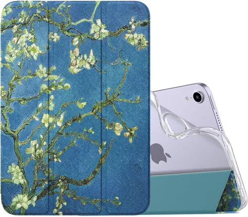 Vista 22 de MoKo Funda para el nuevo iPad mini 7 (A17 Pro) 2024, Funda para iPad mini de 6ª generación 2021 (21,08 cm), Funda para iPad mini 6, Funda trasera
