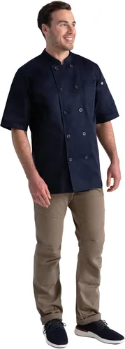 Vista 6 de Chef Works Chaqueta de Chef Unisex Volnay Azul marino