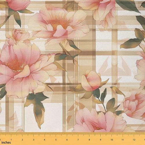 Vista 16 de Feelyou Tela de Flores Groovy por Yarda 1 Yarda Niños Tela de Tapicería Floral Retro para Sillas para Niños Niñas Adolescentes Flores Hippie