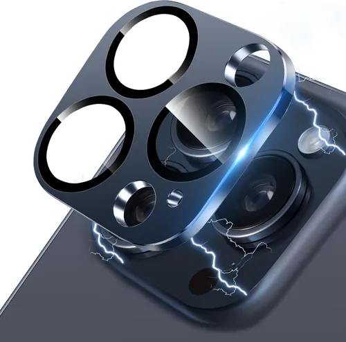 Vista 66 de Protector de Lente de Cámara para iPhone 14 / iPhone 14 Plus Película de Cubierta de Cámara de Metal, Vidrio Templado 9H, Antiarañazos, Compatible