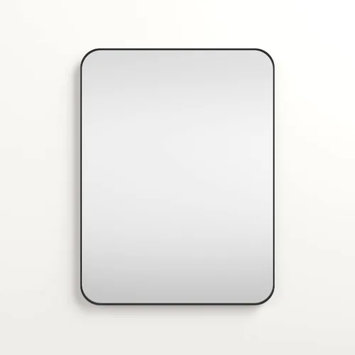 Vista 2 de Better - Espejo de pared biselado Espejo de tocador de baño Marco de metal negro Rectángulo de 30 x 40 pulgadas