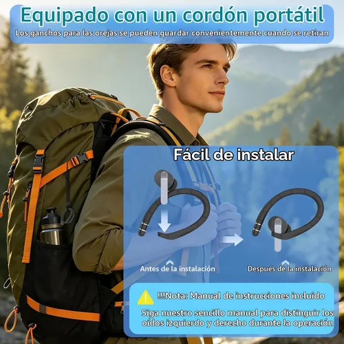Vista 7 de Ganchos antideslizantes para las orejas para Samsung Galaxy Buds 4 Pro y Galaxy Buds 4 (2026), ajuste cómodo Deportes antipérdida Ganchos