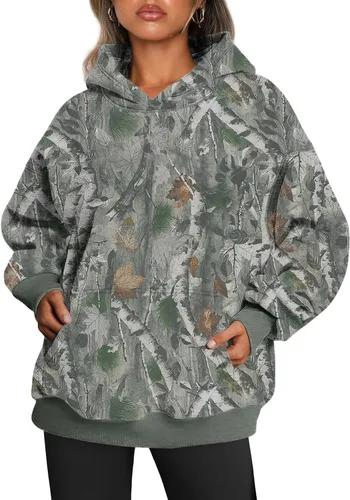 Vista 41 de Trendy Queen Sudaderas con capucha de gran tamaño para mujer, sudaderas de felpa para mujer, suéteres de moda de otoño, suéteres de invierno Lunares
