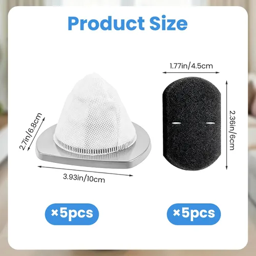 Vista 2 de Paquete de 5 filtros de repuesto de vacío 2033 compatibles con Bissell Featherweight Stick Aspiradora ligera sin bolsa 20331 20333 20334 20336 20339
