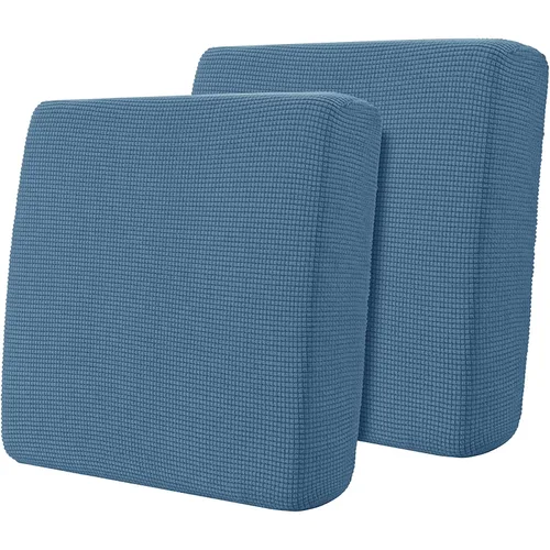 Vista 4 de Bundle of Hokway - Fundas de cojín elásticas para sofá, funda de cojín de asiento de sofá (azul oscuro, 1 unidad + 2 unidades)