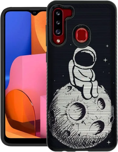Vista 5 de CasesOnDeck - Carcasa resistente compatible con Samsung Galaxy A21 y A21 (armadura cepillada)