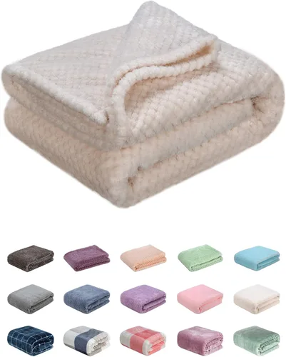 Vista 83 de Manta difusa o manta mullida para bebé, suave y cálida y acogedora manta de lana de coral para niños pequeños, bebés o recién nacidos, para cuna