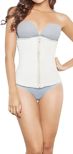 Vista 6 de Faja Colombiana CINTURILLA Reductora Cincher de compresión Powernet Shapewear (XL, beige), Beige
