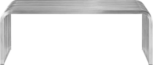 Vista 5 de Modway Banco moderno moderno del metal del acero inoxidable del tubo, 47