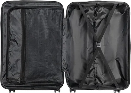 Vista 45 de Juego de equipaje de 3 piezas – Maletas con ruedas giratorias multidireccionales – Bolsa de viaje Maleta ABS con bloqueo TSA – Maletas de carcasa