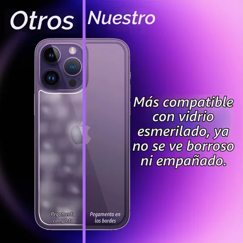 Vista 3 de Protector de pantalla trasera para iPhone 14 Pro Max (paquete de 2), iPhone 14 Pro Max, protector de vidrio trasero templado (6.7 pulgadas)