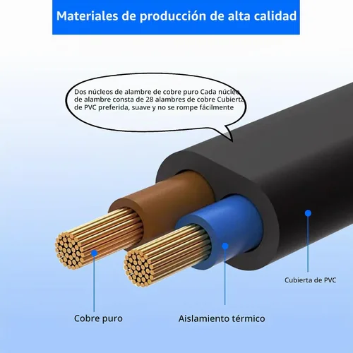 Vista 5 de Cable de alimentación de 6.6 pies para silla reclinable, cable de extensión reclinable eléctrico de 2 pines, piezas de repuesto para sofá
