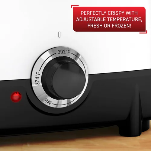 Vista 5 de T-fal Mini freidora, freidora de acero inoxidable con canasta, 1 litro, control de temperatura versátil, 900 vatios, control de temperatura, fácil