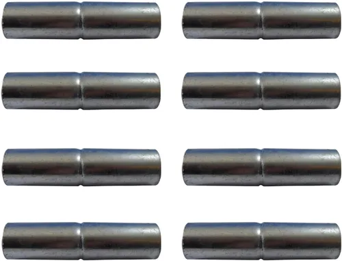 Vista 5 de Valla de enlace de cadena Top Rail Manguito: 1-3/8" X 6" ~ Tubo de hardware de valla de enlace de cadena. Paquete de 2 Galvanizado