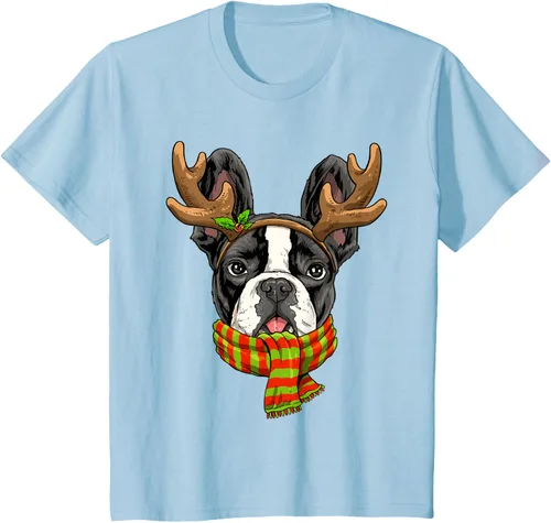 Vista 9 de Camiseta de Navidad para perro Bulldog Francés, Negro, S