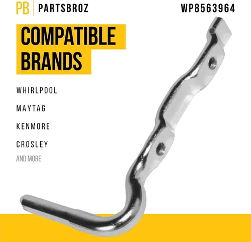 Vista 2 de WP8563964 8563964 - Brazo de bisagra de tapa compatible con Whirlpool Kenmore Maytag - Reemplaza AP6004844 1180358 PS11746532 - Elemento mide