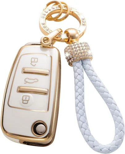Vista 64 de Gematay Funda para llavero de Mercedes Benz con cordón, funda de TPU suave compatible con Mercedes Benz C E S M CLS CLK G Class Smart Key Holder