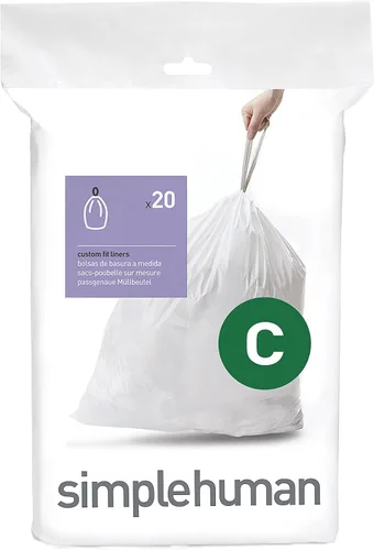 Vista 10 de simplehuman Forro para bote de basura de ajuste personalizado, 45 litros/12 galones, 20 unidades (paquete de 2)
