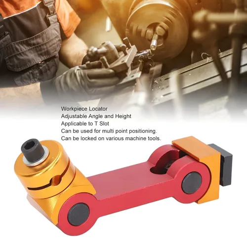 Vista 2 de Localizador de parada de tornillo de banco ajustable para pieza de trabajo de ranura CNC T, molino de posicionamiento preciso molino de tornillo