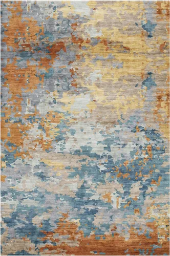 Vista 33 de Gertmenian - Tapete bohemio decorativo para interior, antideslizante, muy resistente para zonas de alto tránsito en habitación, sala de estar, Azul