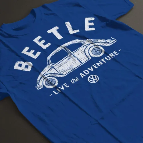 Vista 4 de Volkswagen Beetle White Live The Adventure Camiseta de mujer